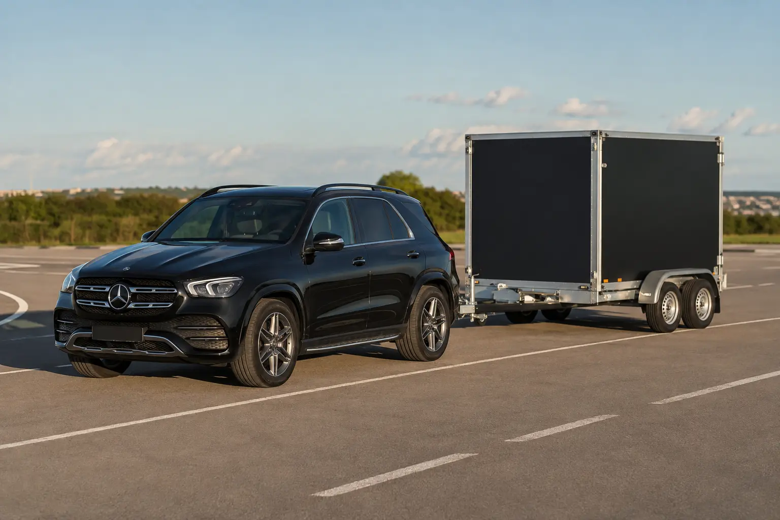 Джип Mercedes с ремарке за обучение по категория B+E